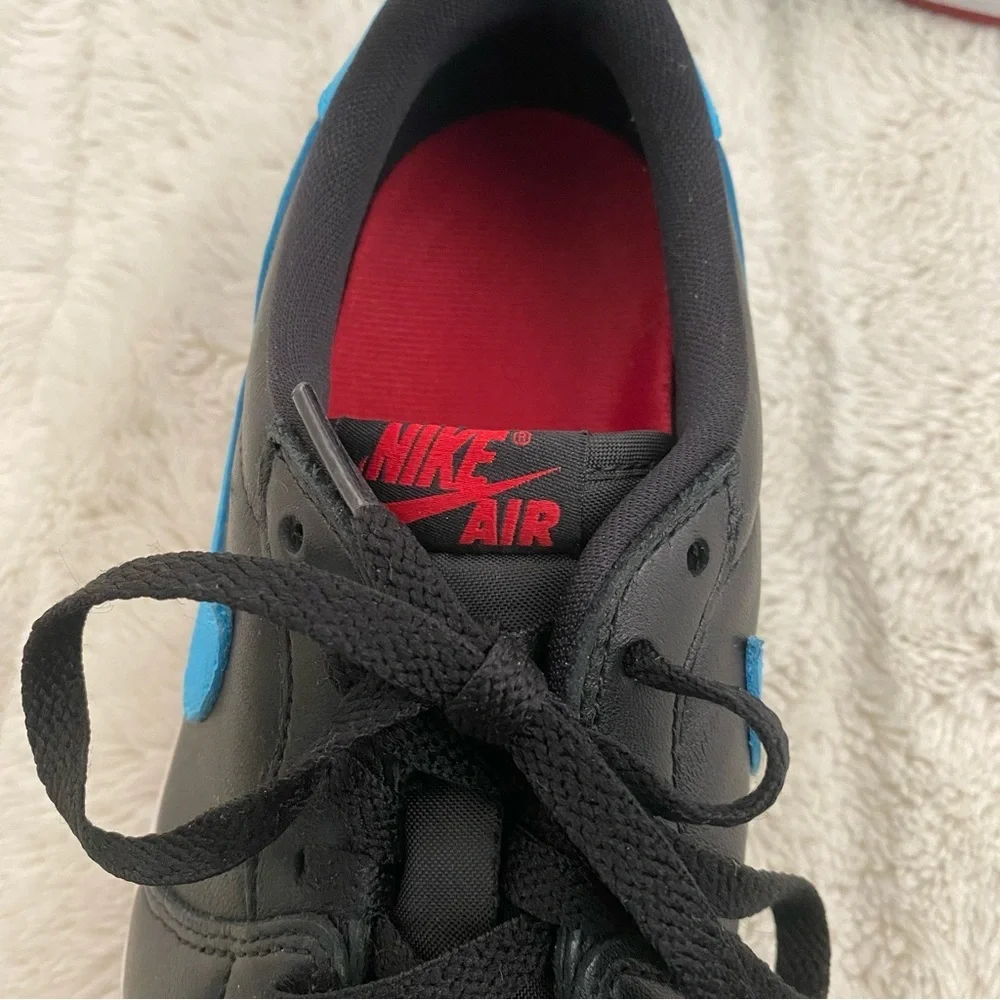 Air Jordan 1 Low OG NC to Chi Women’s Sneakers in Black, Red, and Blue Size 8
